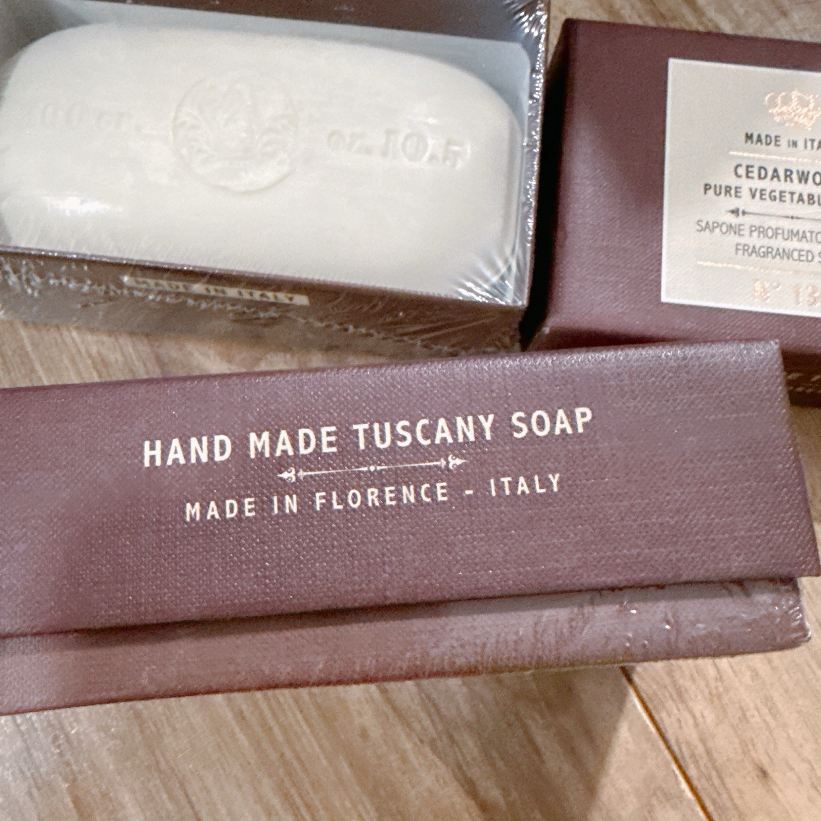 2 pcs SAPONERIE MARIO FISSI SRL 10.5 OZ Bar Soap Scent : CEDARWOOD New In Box