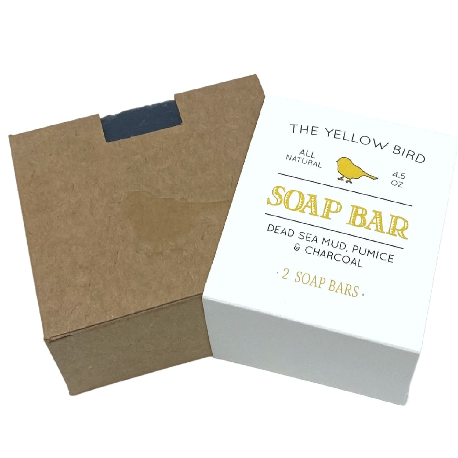 Natural Dead Sea Mud & Charcoal Soap – 2 Bar Pack for Deep Cleansing Skincare