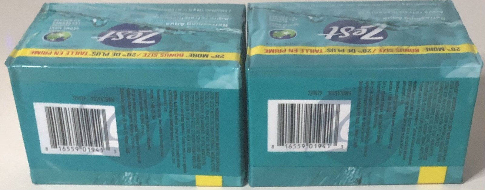 Zest Refreshing Aqua Deodorant Bar Soap 4.12 Oz PK (1 Set with 4 Bars)