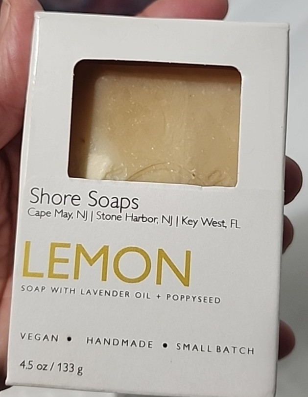 Shore Soaps Lemon Soap – Handmade Small Batch Vegan – Lemon Lavendar Poppy Seed
