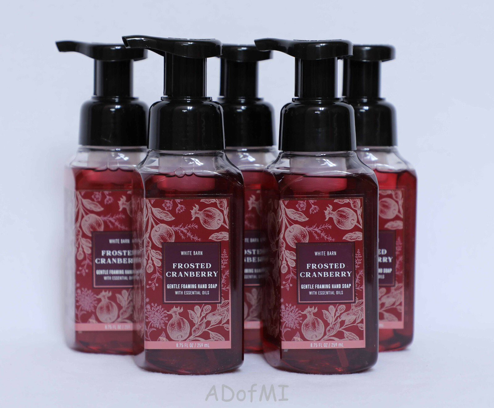 Bath & Body Works Frosted Cranberry Gentle Foaming Hand Soap X5