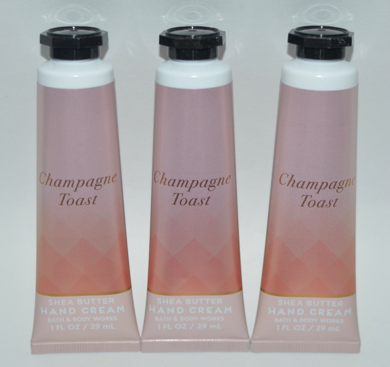 3 BATH & BODY WORKS CHAMPAGNE TOAST SHEA BUTTER HAND CREAM LOTION 1OZ TRAVEL