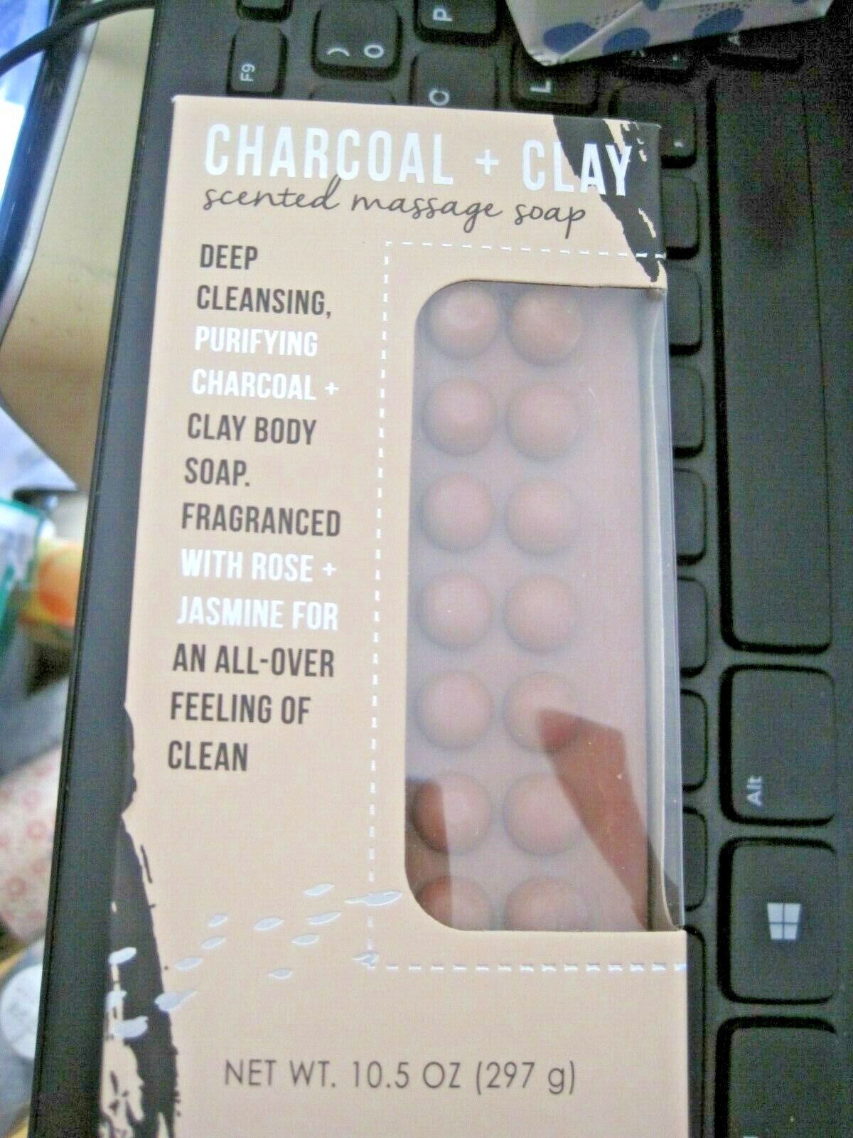 CST Charcoal & Clay Massage Soap Bar 10.5oz NEW BOX USA made Commonwealth