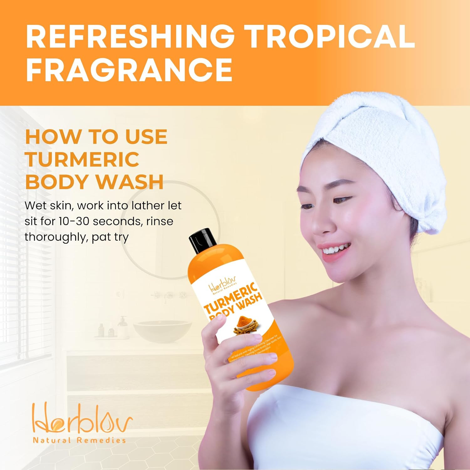Brightening Turmeric Body Wash – Natural Anti-Aging & Exfoliating Soap