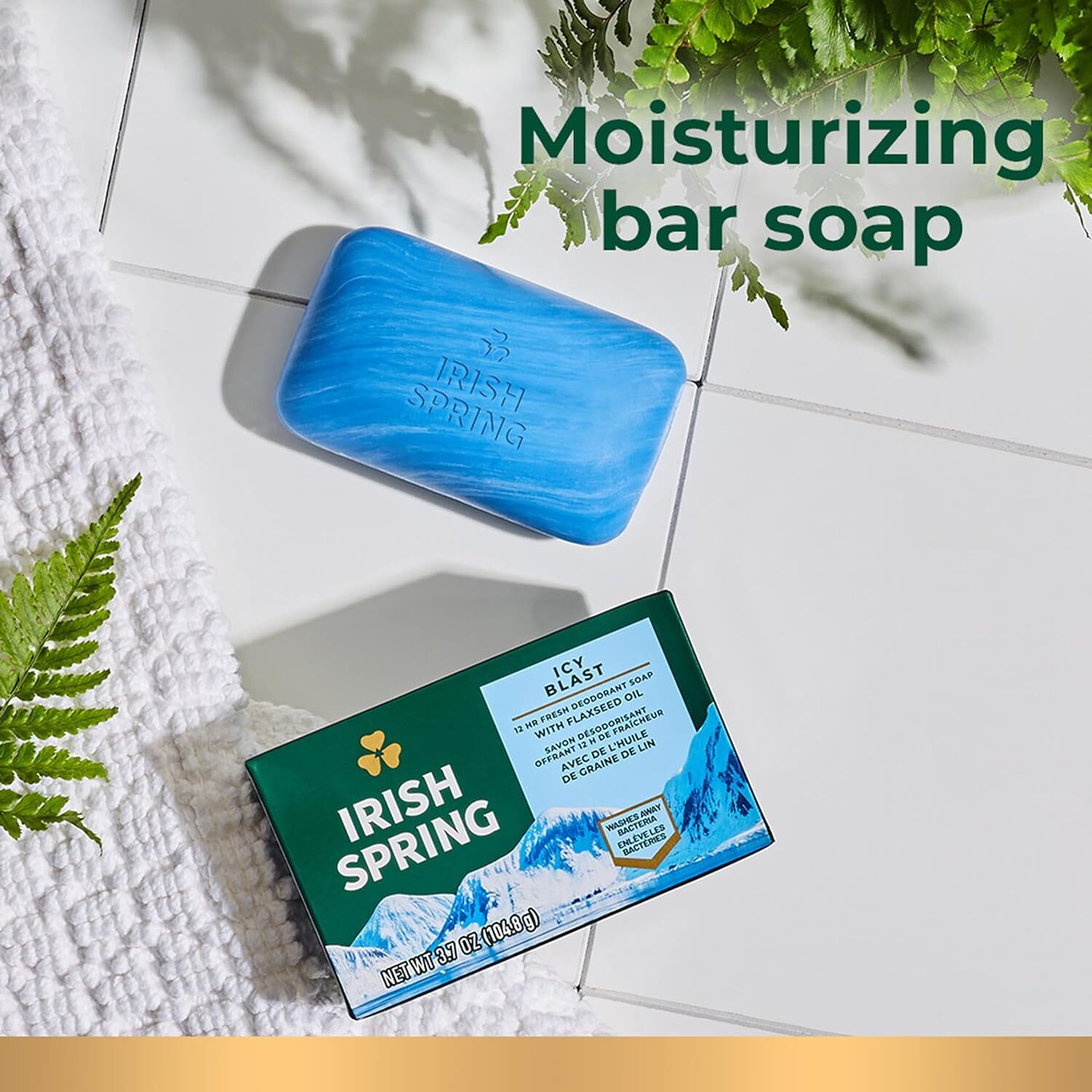 Icy Blast Bar Soap for Men,Smell Fresh and Clean 12 Hours, 24 Pack, 3.7 Oz