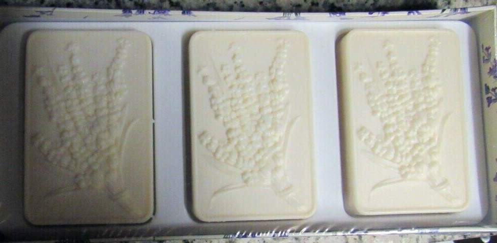 SAPONIFICIO ARTIGIANALE FIORENTINO LAVENDER SCENTED SOAPS 3X4.40oz FREE SHIPPING