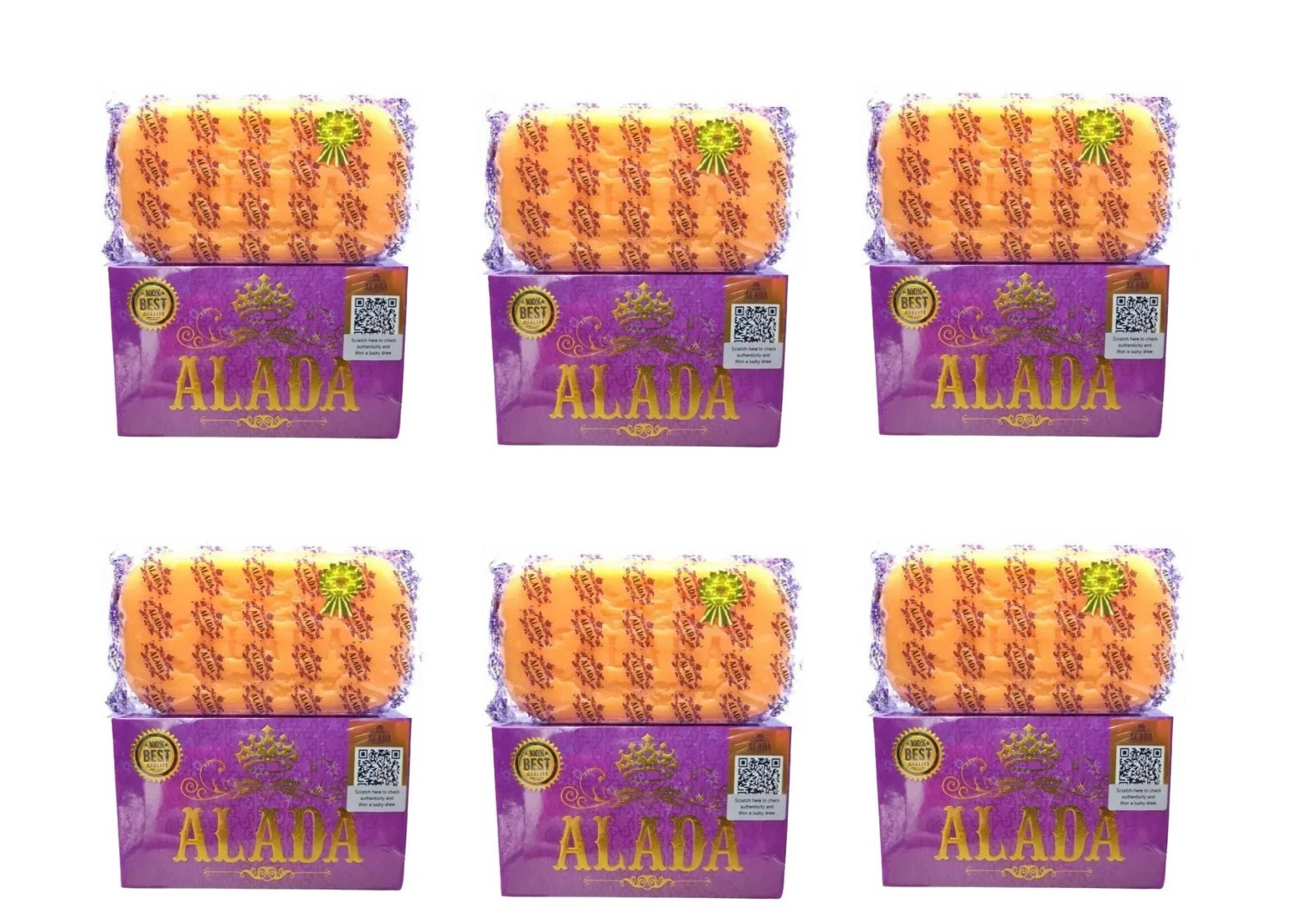 2x Alada Whitening Soap Natural Extract Face & Body Naturally Brightening 160g