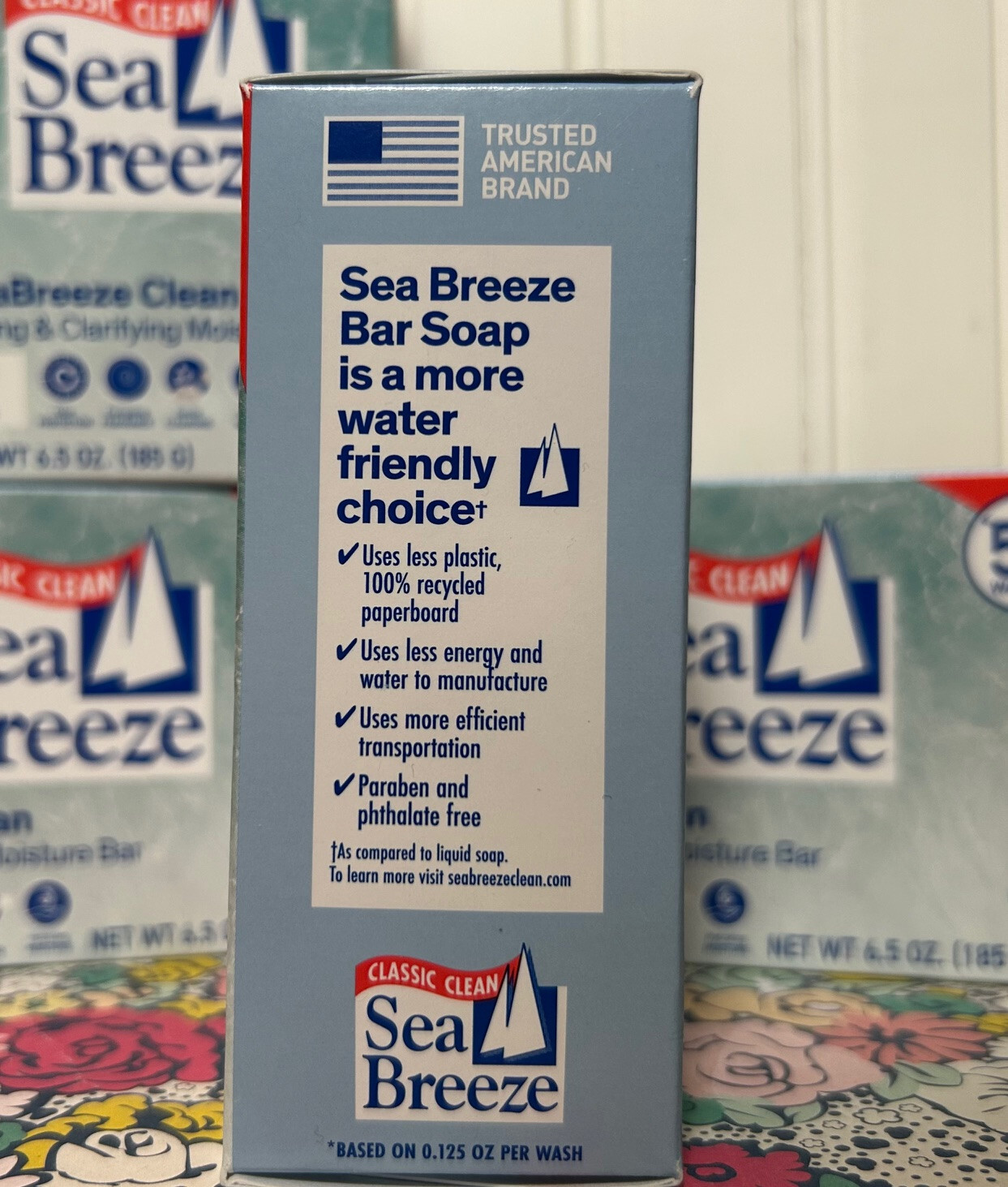 4 SEA BREEZE CLASSIC CLEAN TONING & CLARIFYING MOISTURE BAR SOAP 6.5 oz X 4