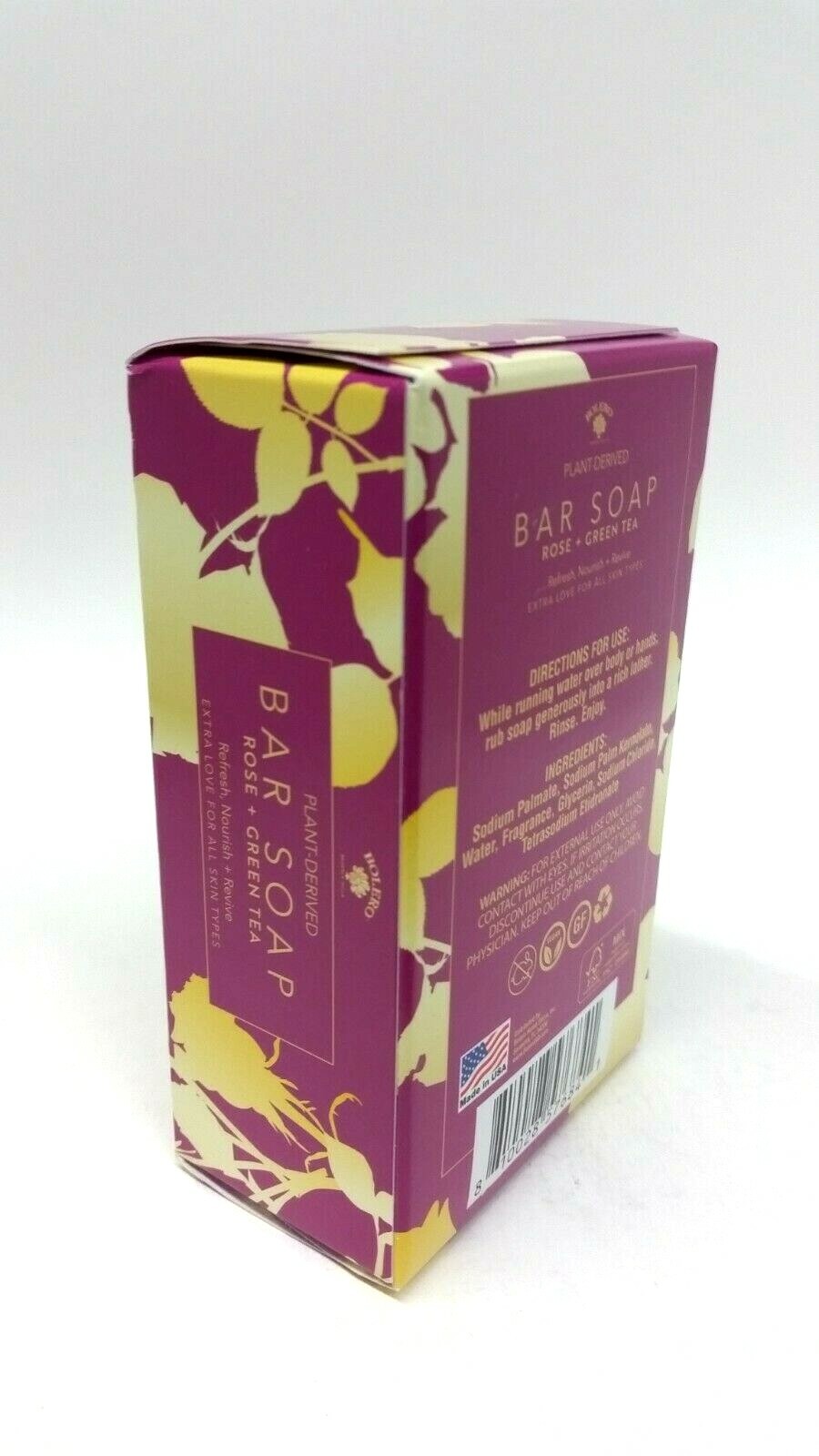 LOT 8 x Large Bolero Plant Derived ROSE + GREEN TEA Bar Soap Bath 6.25oz Revive