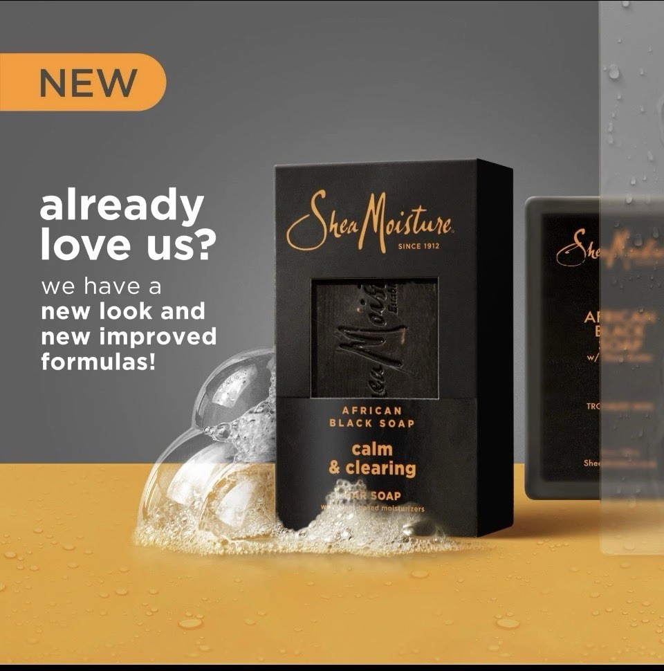 2 Pack SheaMoisture African Black Soap Bar 8 oz/227 g Calming & Clearing New