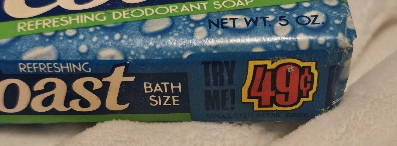 7x Coast Deodorant Bar Soap Vintage 5 Oz Refreshing New Late 70s-80s