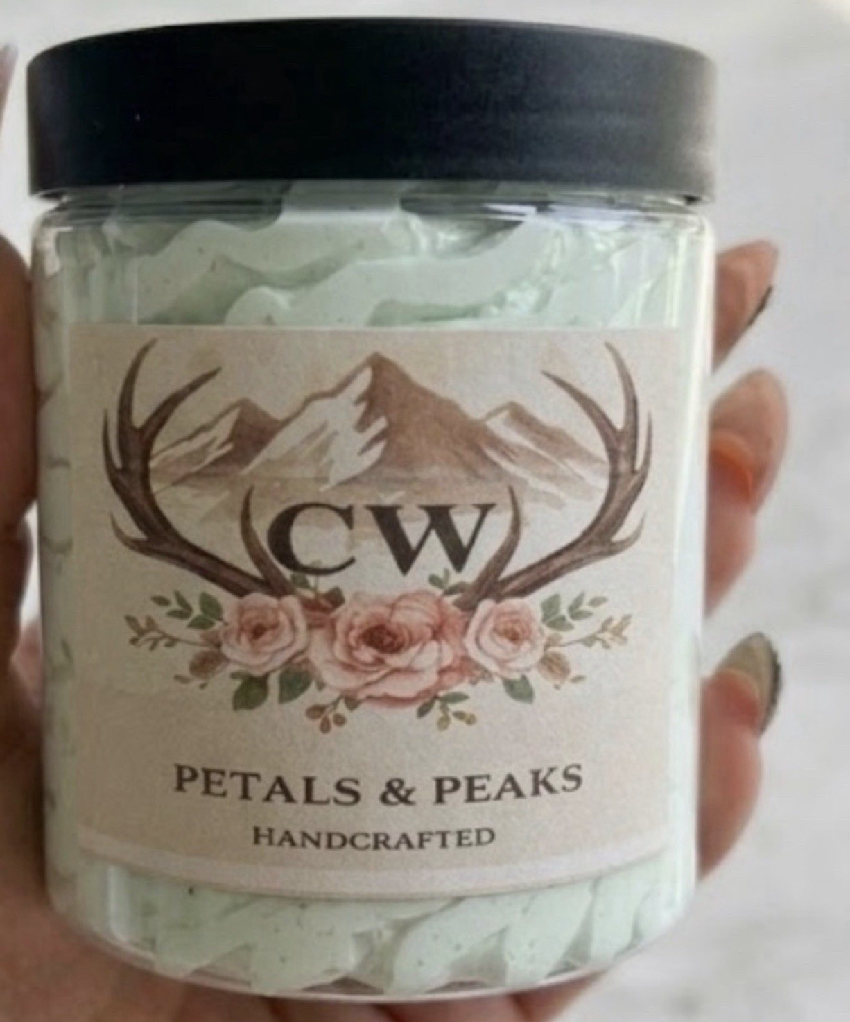 CW Petals & Peaks Dew-Kissed Melon Whipped Soap Handcrafted 8 oz for Body