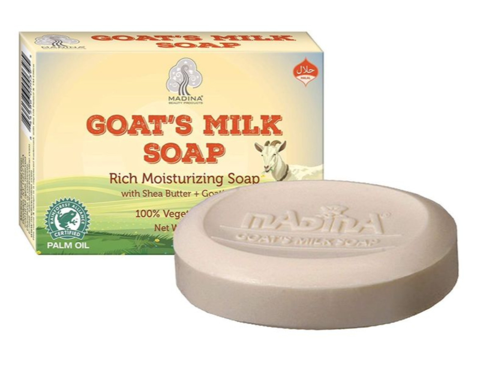 Madina Goat’s Milk Soap 3.5 oz Moisturizing Natural Bars 6 or 12 Pack
