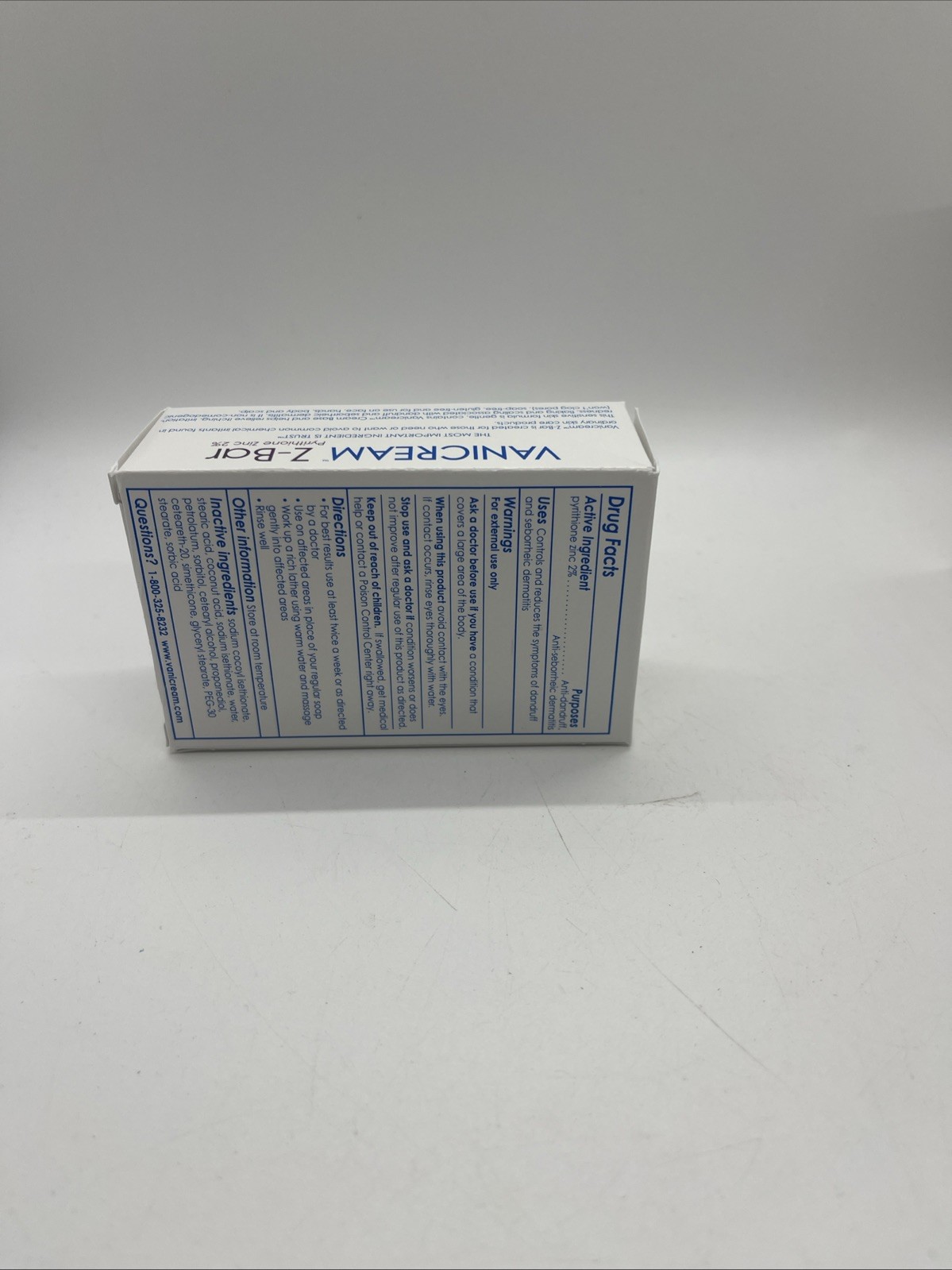 Vanicream Z Bar Discontinued Pyrithione Zinc 2% 3.5 Oz New Cleansing Bar Soap