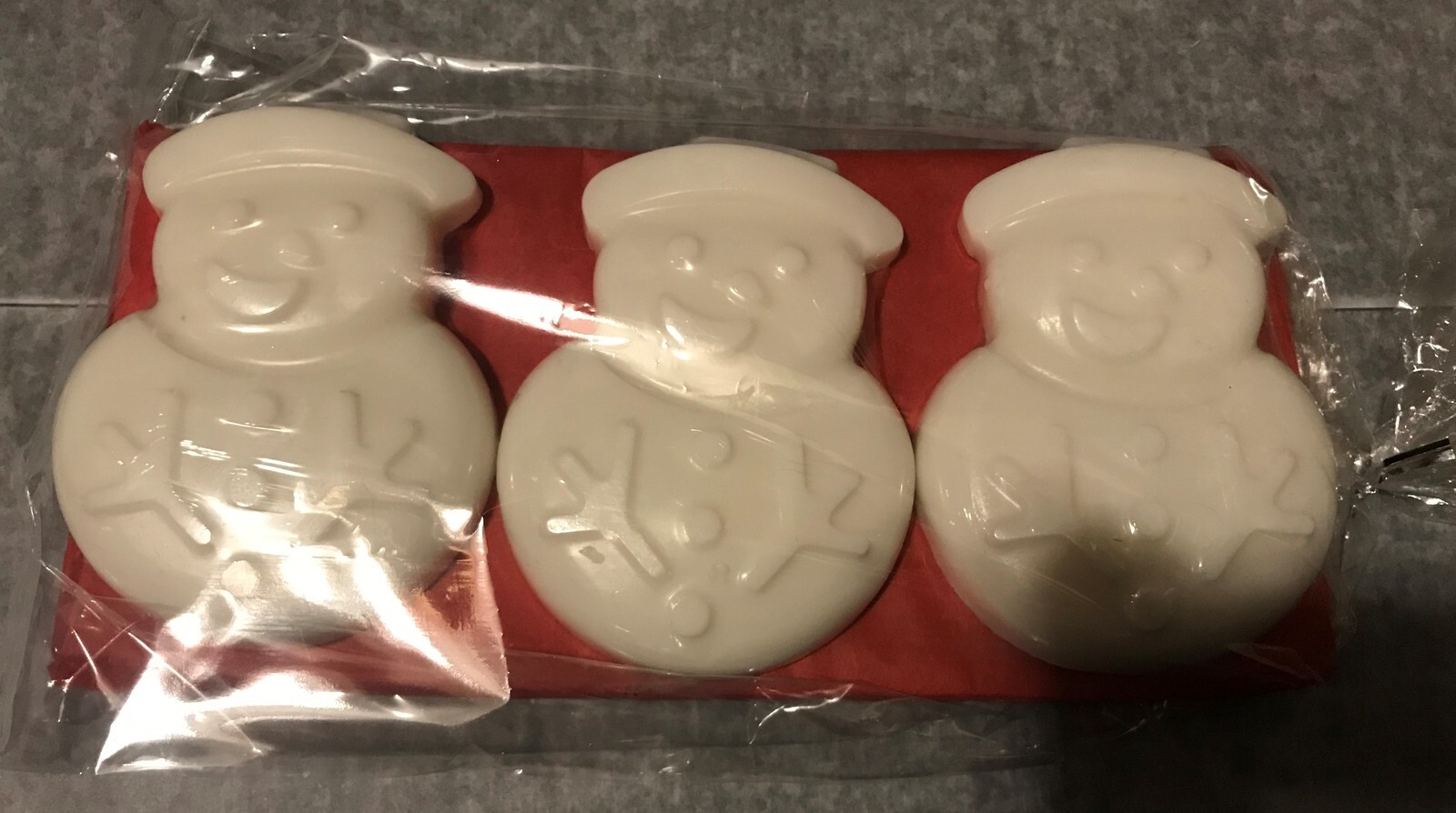 Snowman holiday christmas soap bars scented 3 pack 2oz each bar By Joanndles