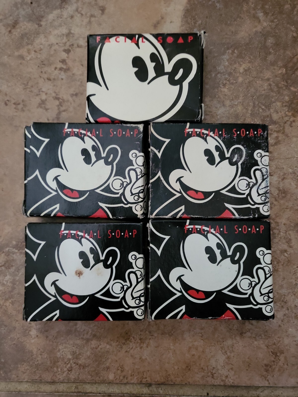 Vtg Disney Resorts Mickey Mouse Facial Bath Bar Soap Lot Of 5 1955 New
