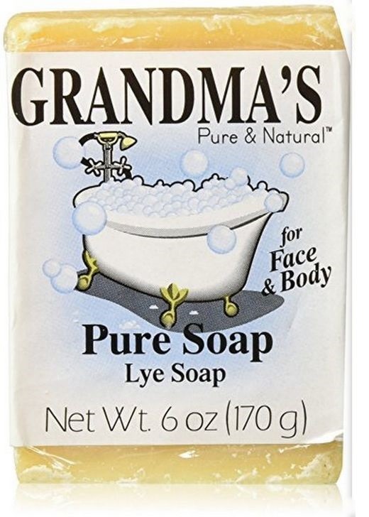 5pk~ GRANDMA’S LYE Soap 6oz Bar Clothing Skin Relieves Pain Itch NATURAL Remwood