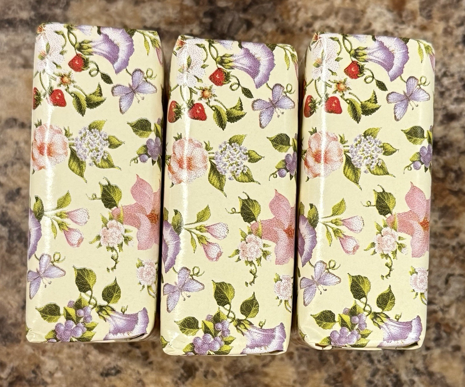 Crabtree & Evelyn SUMMER HILL Triple Milled Soap Bar Set of 3 – 3x 3.5oz