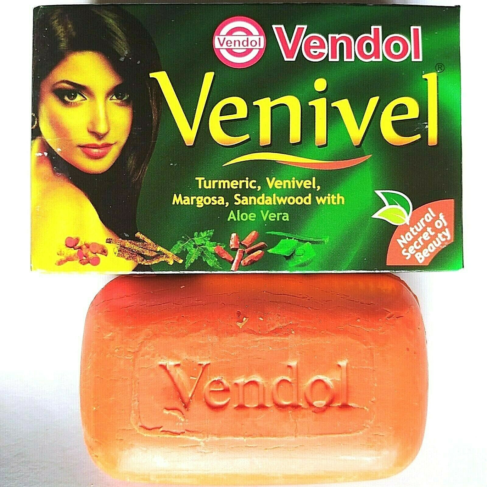 VENDOL VENIVEL Beauty Soap Herbal Ayurvedic Quality Natural Bar for Golden Skin