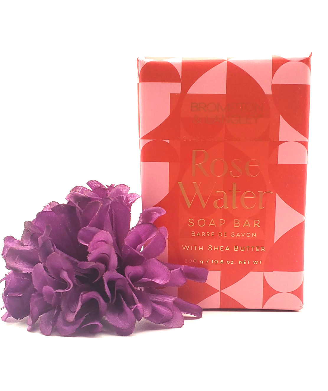 BROMPTON & LANGLEY ROSE WATER SOAP BAR WITH SHEA BUTTER 10.6 OZ.🌺