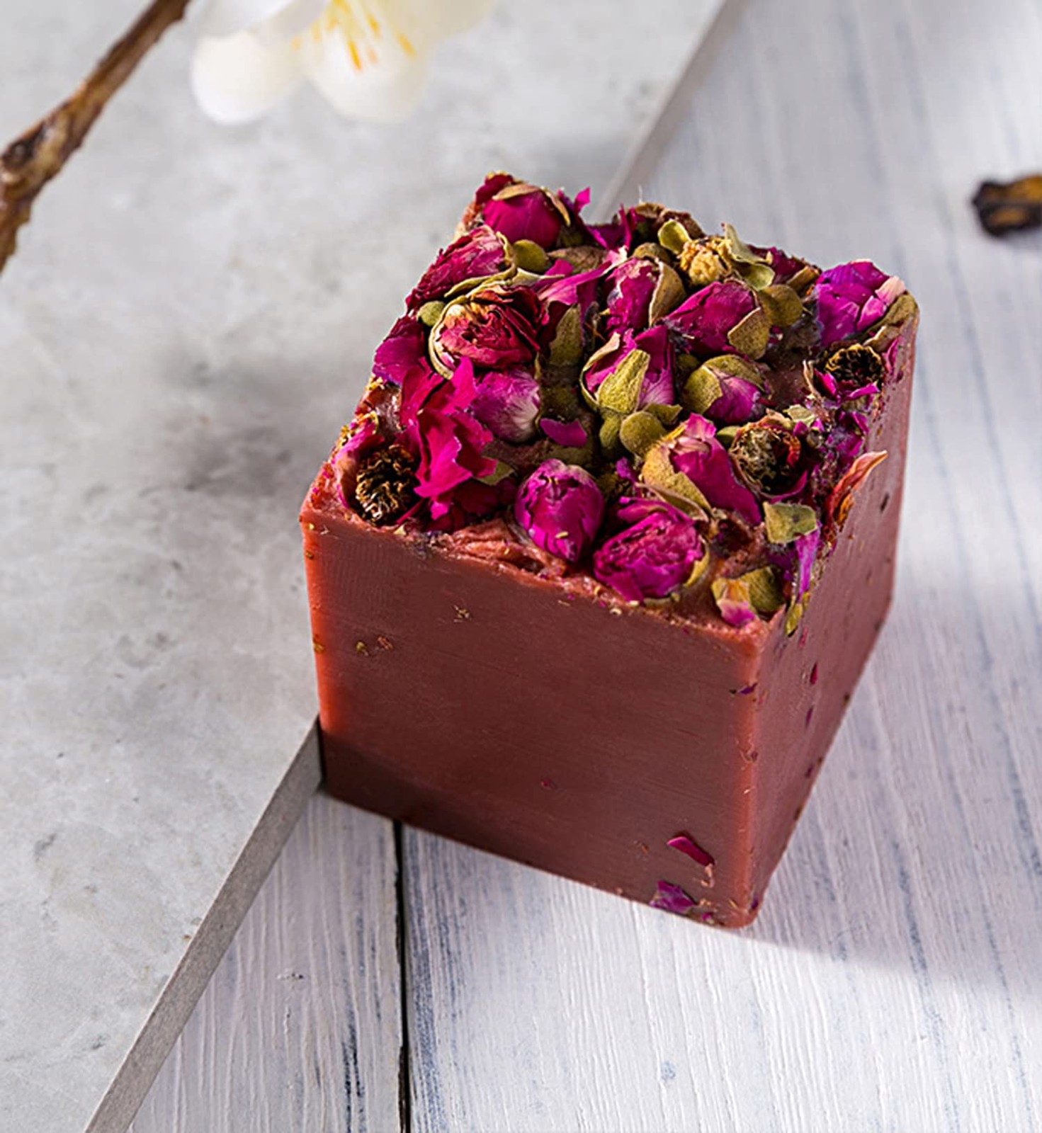 Rose Flower Botanical Soap Bar,110G Handmade Natural Essential Oil Floral Bod…