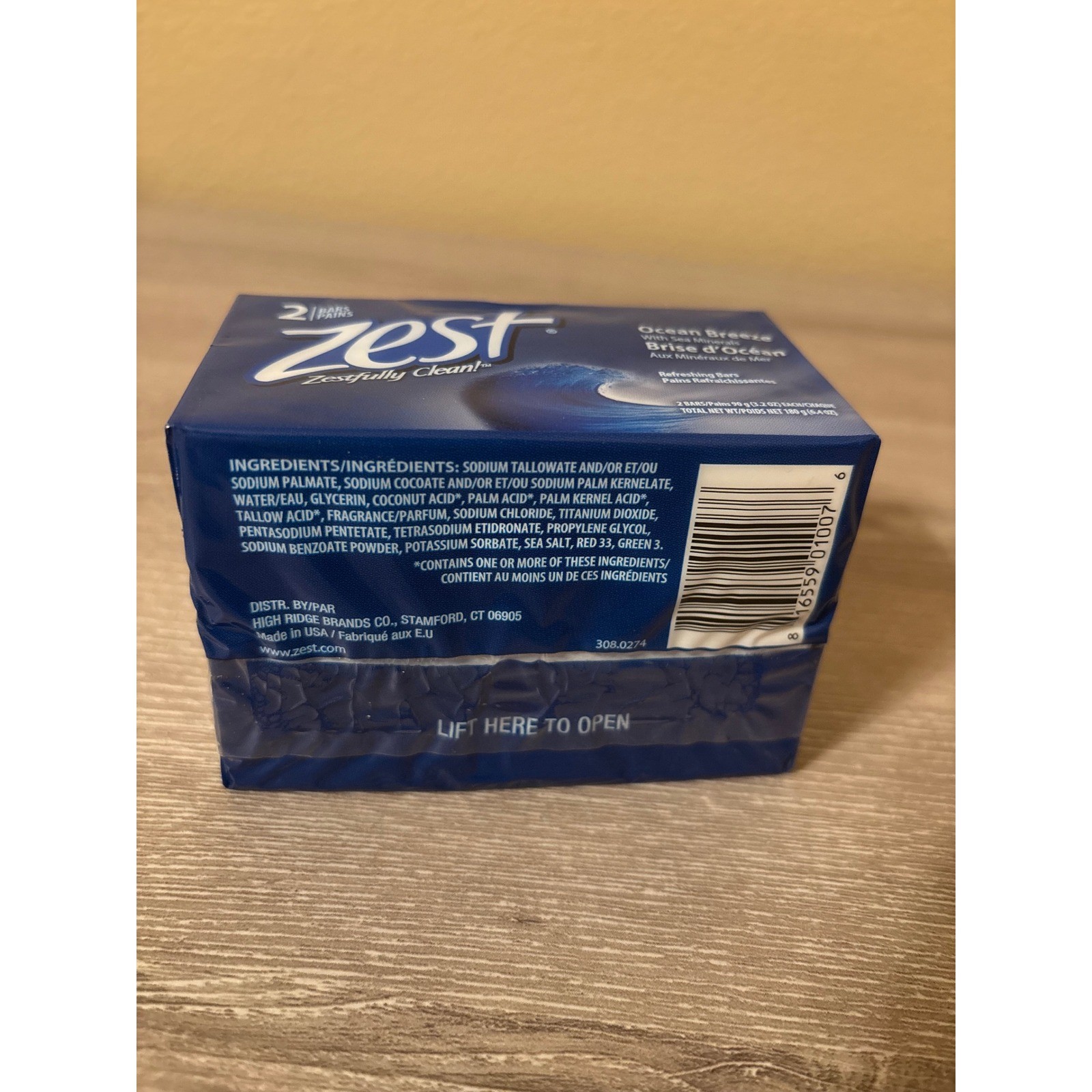 NEW Zest Ocean Breeze Bar Soap with Sea Minerals 2 Bars 3.2 oz Each New Sealed
