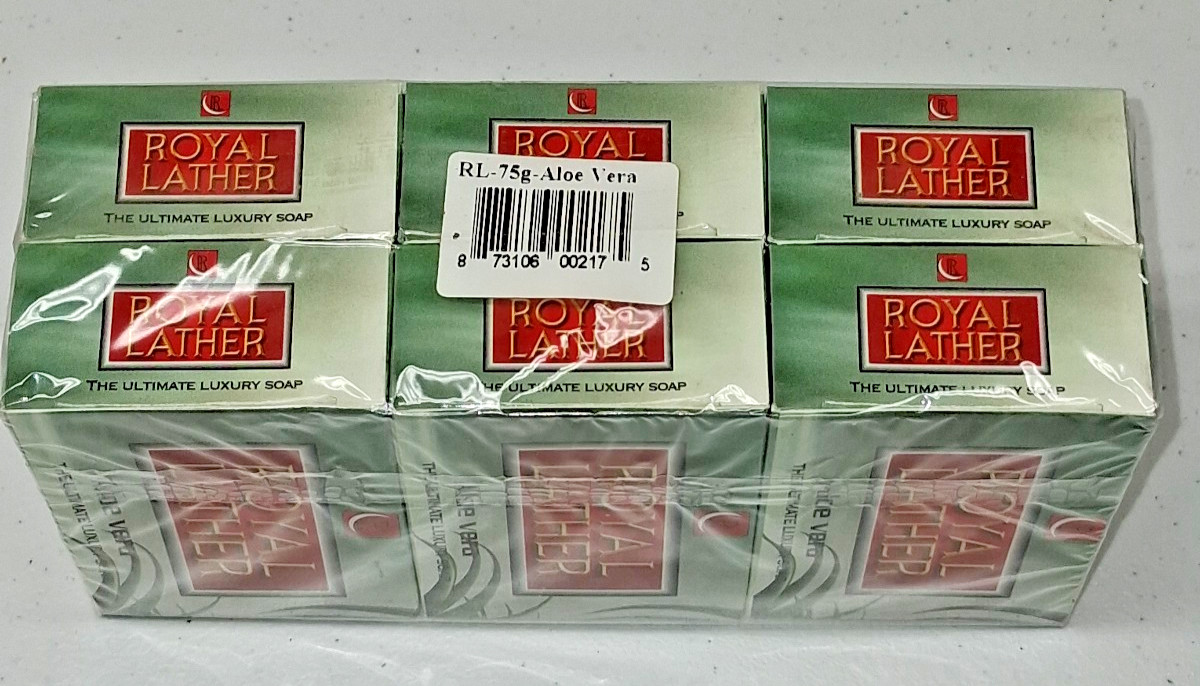 Royal Lather Aloe Vera Ultimate Luxury Soap 75g (Pack of 6) – New Sealed