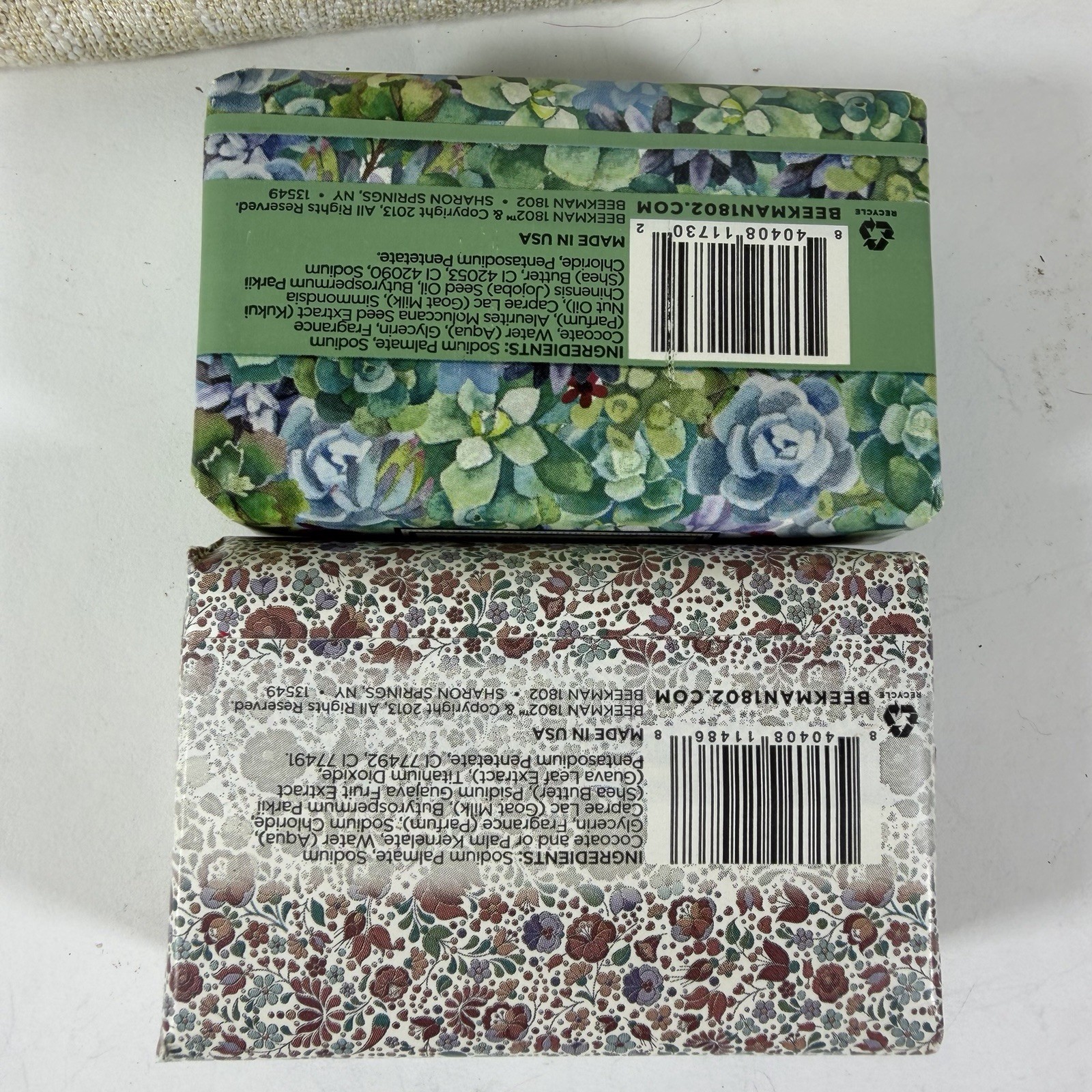 Beekman 1802 Goat Milk Soap Bars Lot of 2 Aloe Iris Honeyed Grapefruit NOS