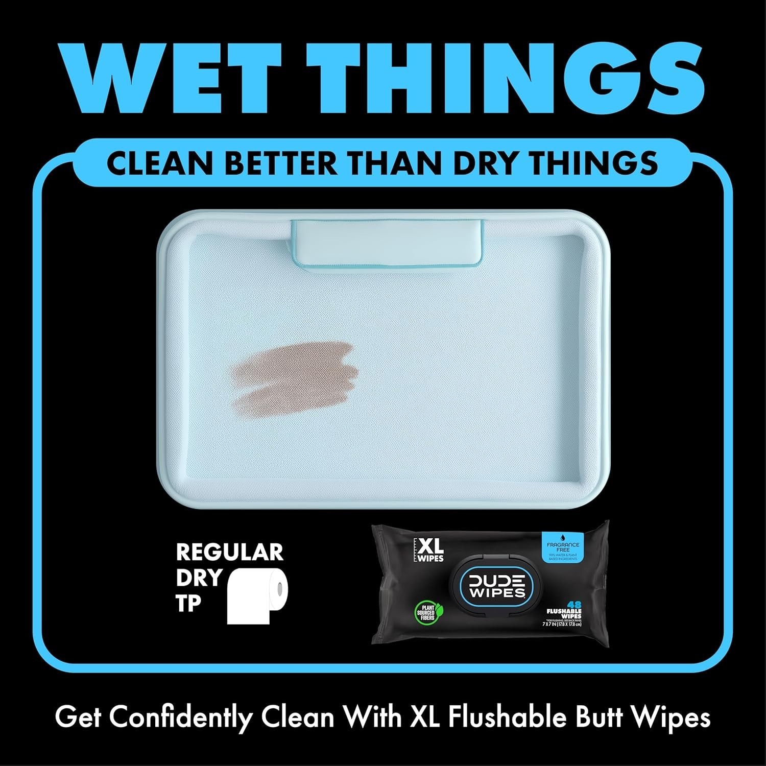 Ultra Soft Extra-Large Flushable Wipes – Hypoallergenic & Septic Safe, 576 Count