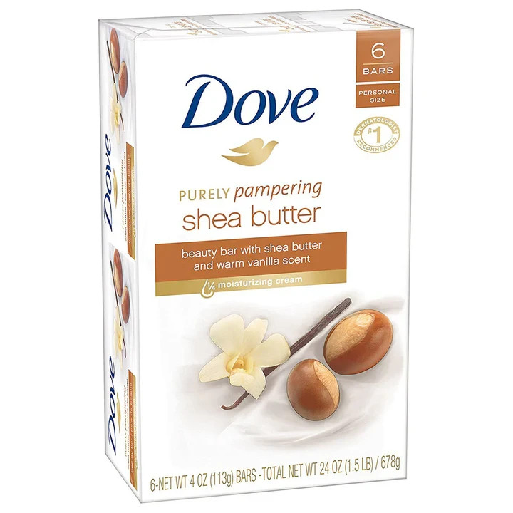 Dove Original/White, Pink, Shea Butter, Gentle Exfoliating Beauty Bar Soaps135Gm
