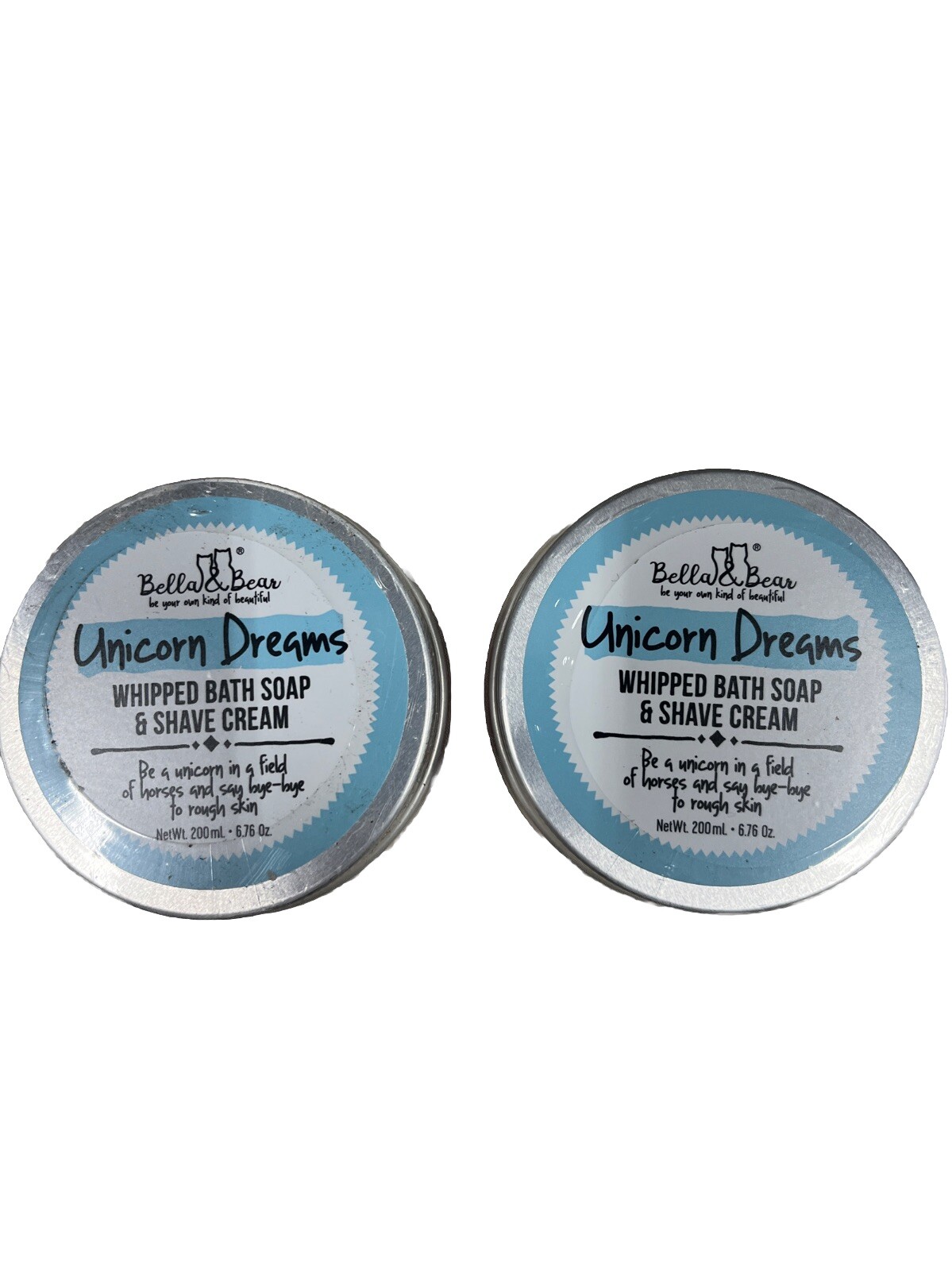 Bella & Bear Unicorn Dreams Whipped Bath Soap & Shave Cream 6.7 Oz 2 Pack