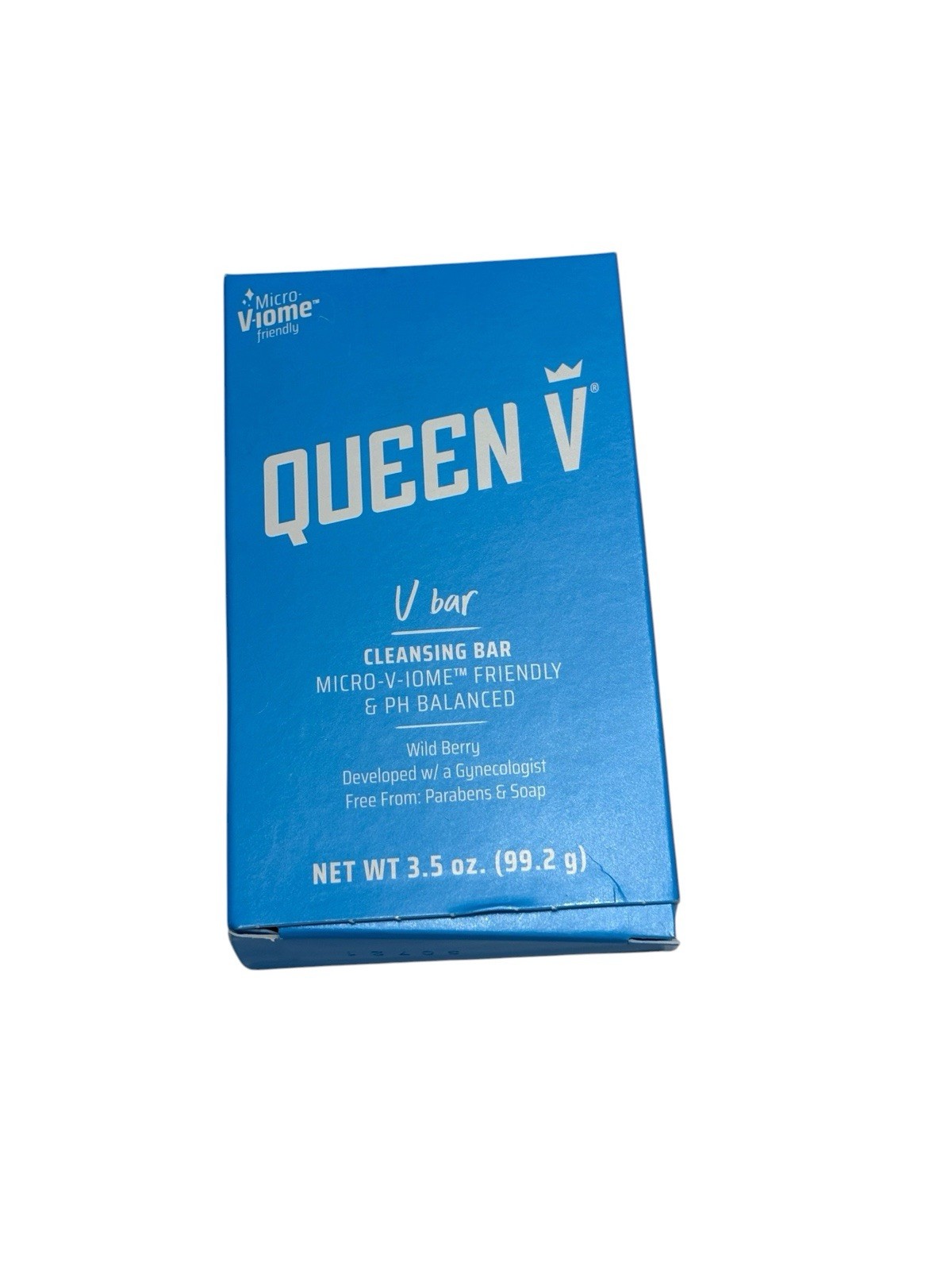 Queen V Cleansing Bar, V Bar, Wild Berry, pH Balanced Intimate Soap 3.5 Oz.