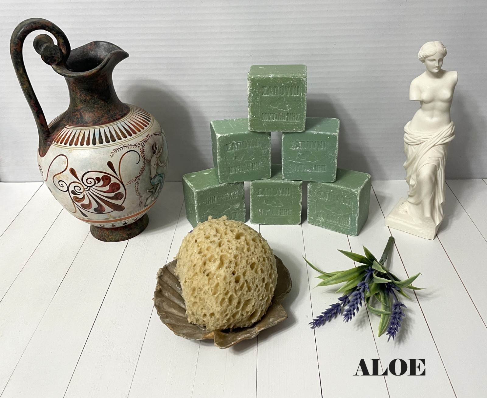 Greek Olive Oil Scented Soaps from Mytilene, Greece, 250 Gram Bars, S3