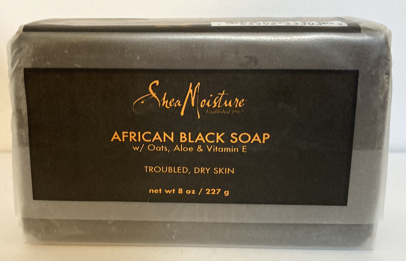 Shea Moisture African Black Bar Soap With Shea Butter, 8 oz Bar