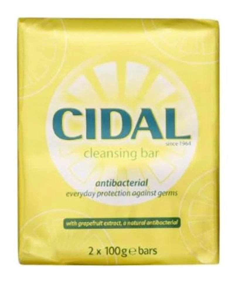 CIDAL Antibacterial Soap With Grapefruit Extract (4 x 100g bars) 2 Twin Pack