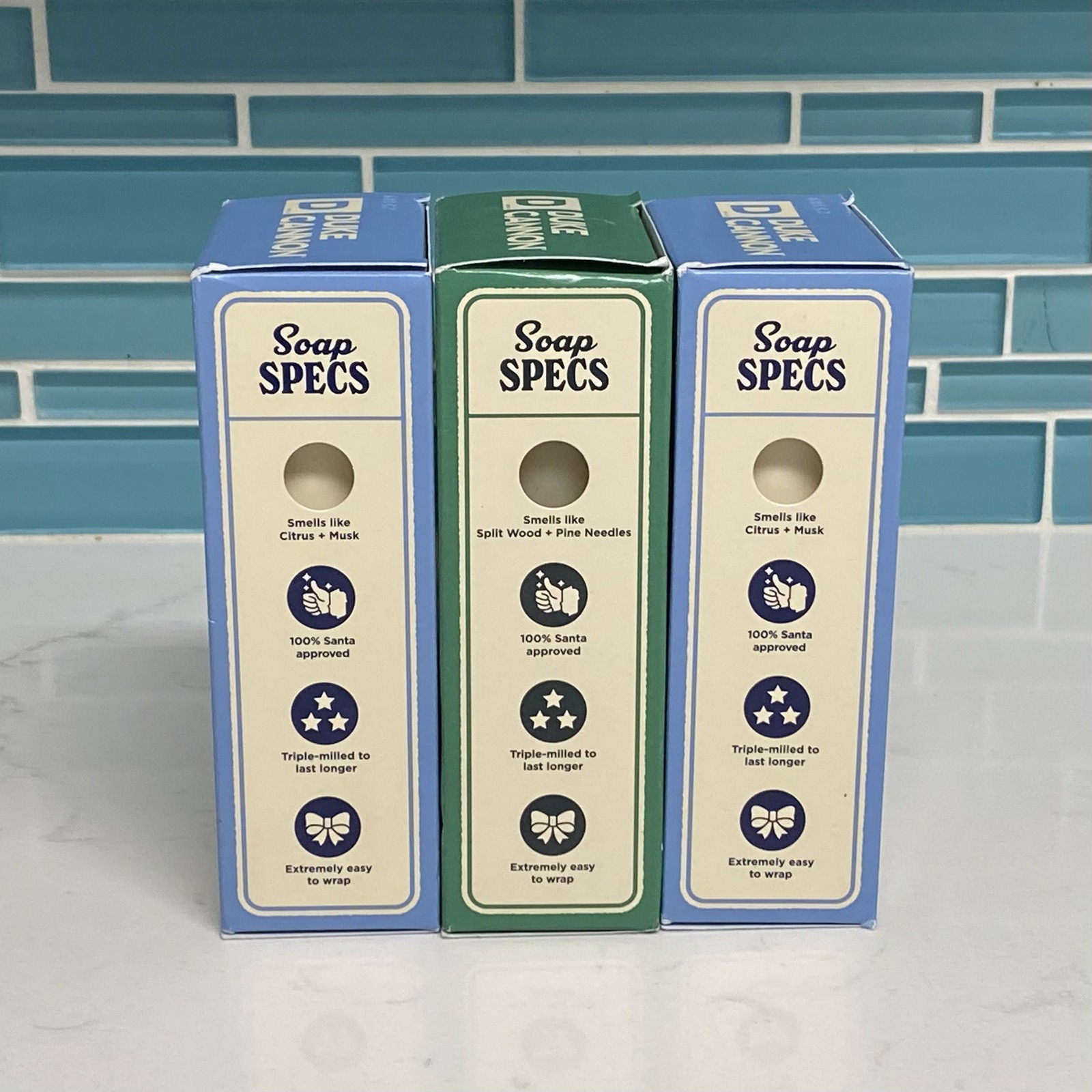 Duke Cannon White Elephant Champion Cut Pine Big Ass Brick of Soap 10oz Lot of 3