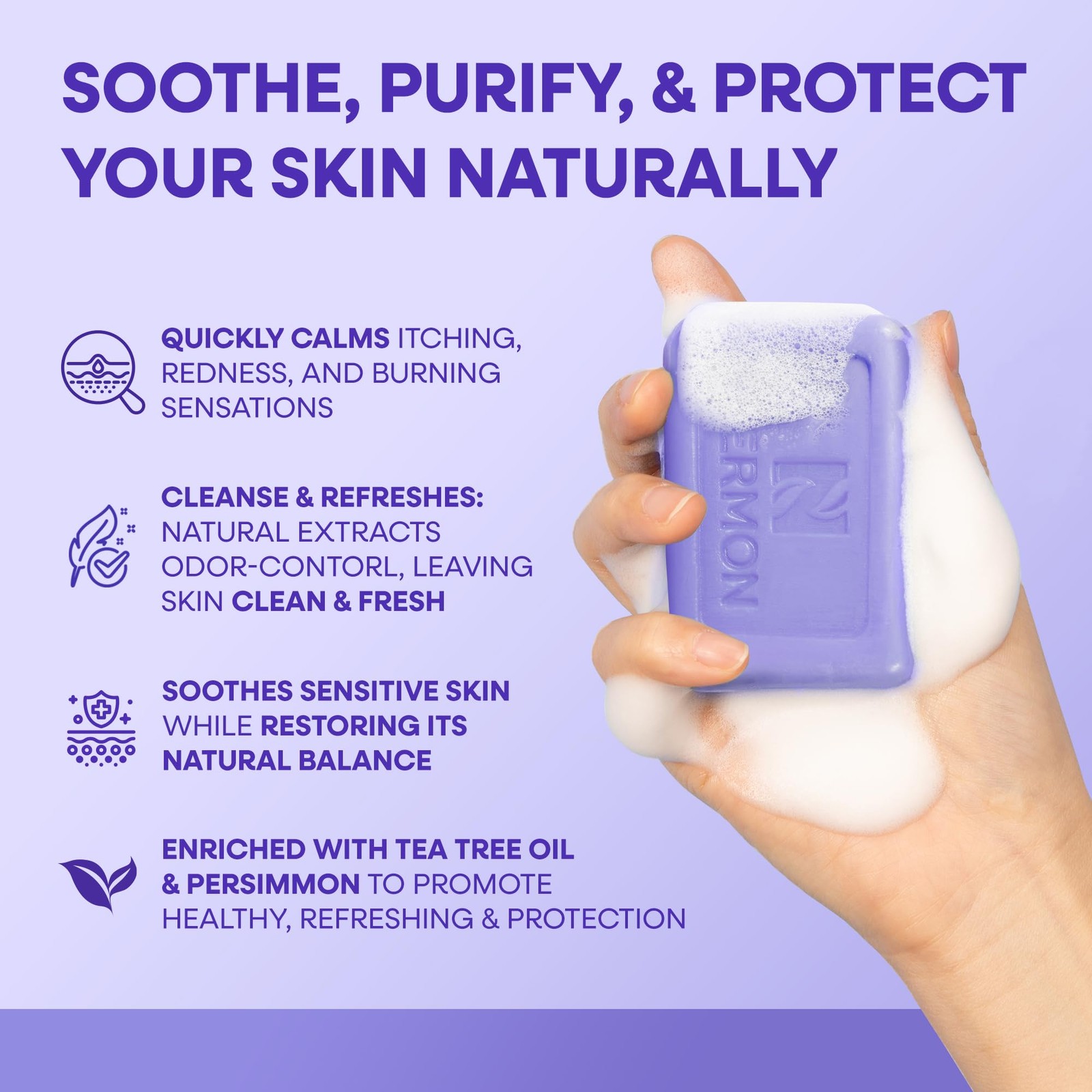 Hermon Antifungal Bar Soap: Antifungal Soap for Ringworm, Jock Itch & Athlete’s