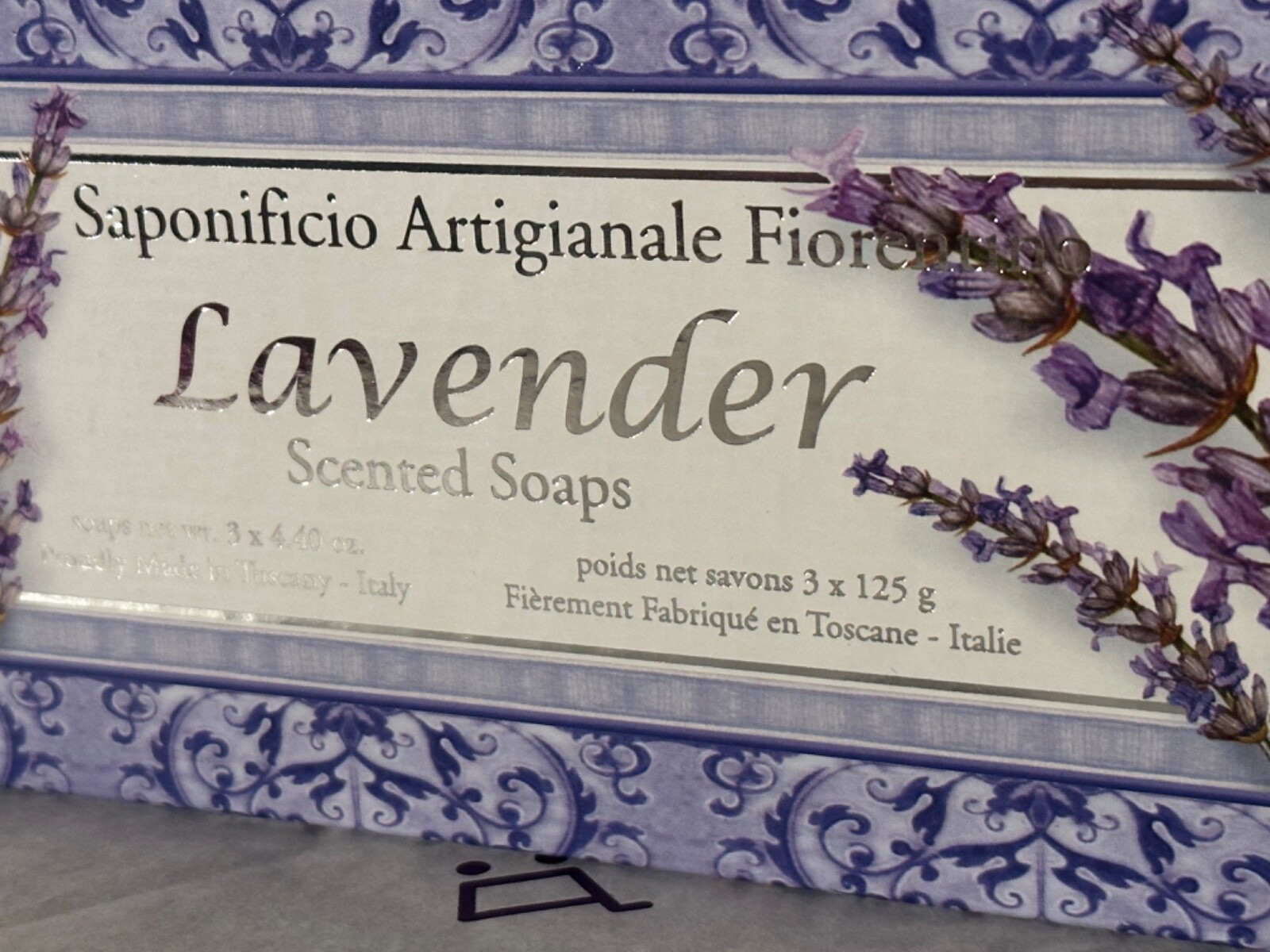 SAPONIFICIO ARTIGIANALE FIORENTINO *LAVENDER * 3 x 4.40oz Handmade Soap