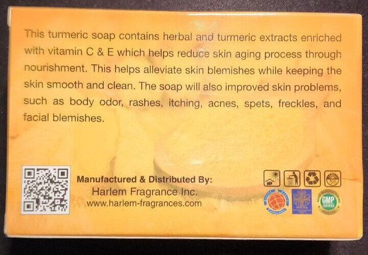 Turmeric Soap For Dark Spots, Skin Lightening, Anti Acne Skin Cleansing Soap Bar