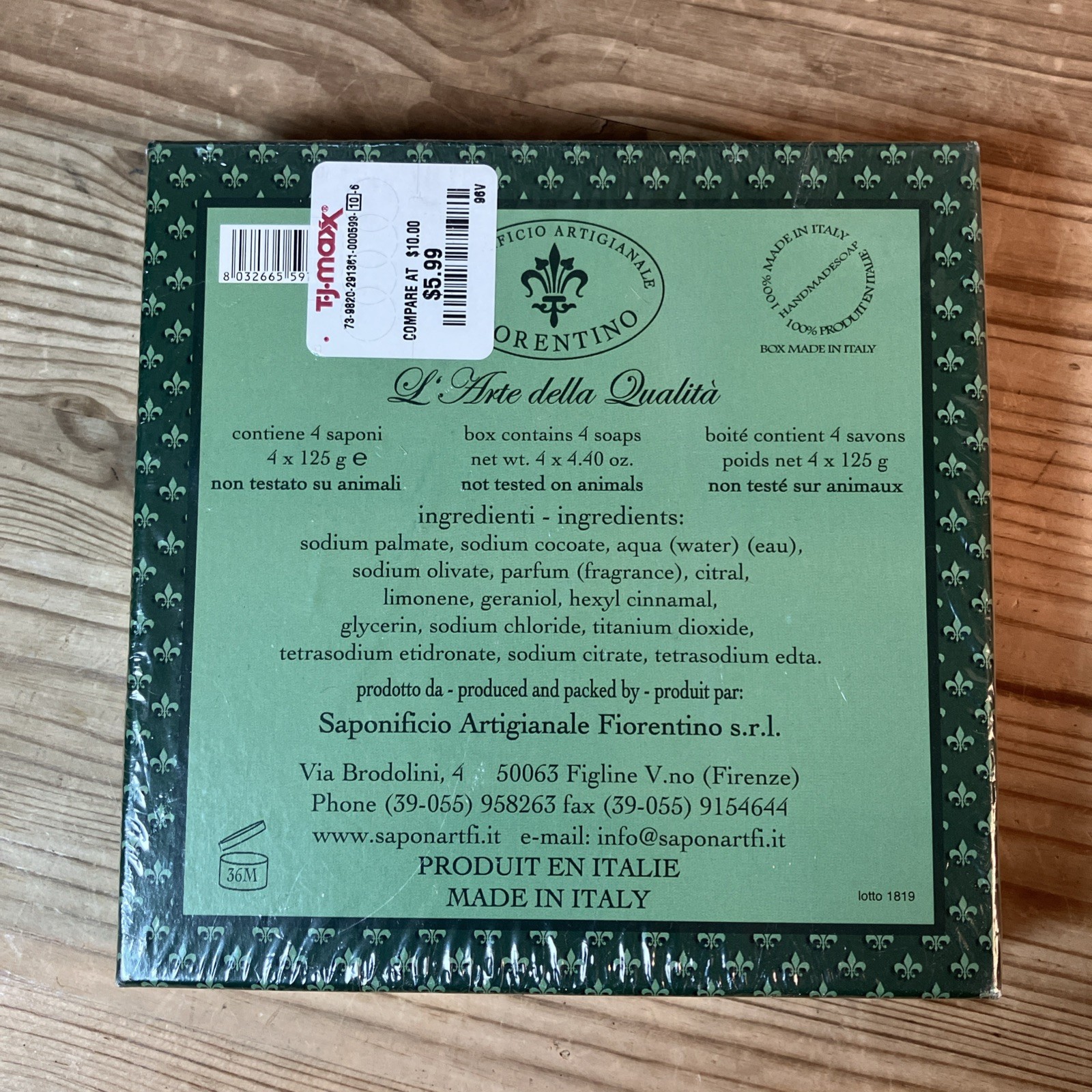 Saponificio Artigianale Fiorentino Angel Cherub Soaps Italy Handmade New in Box