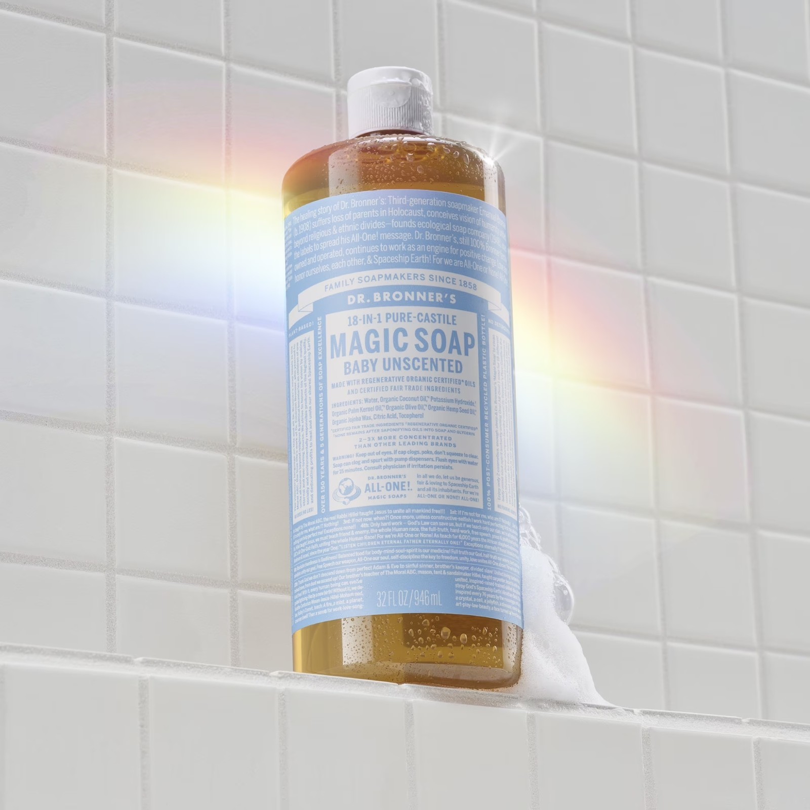 (2 pack) Dr. Bronner’s Magic Soap – Castile Liquid Soap – 32 oz – Body Wash, Fac