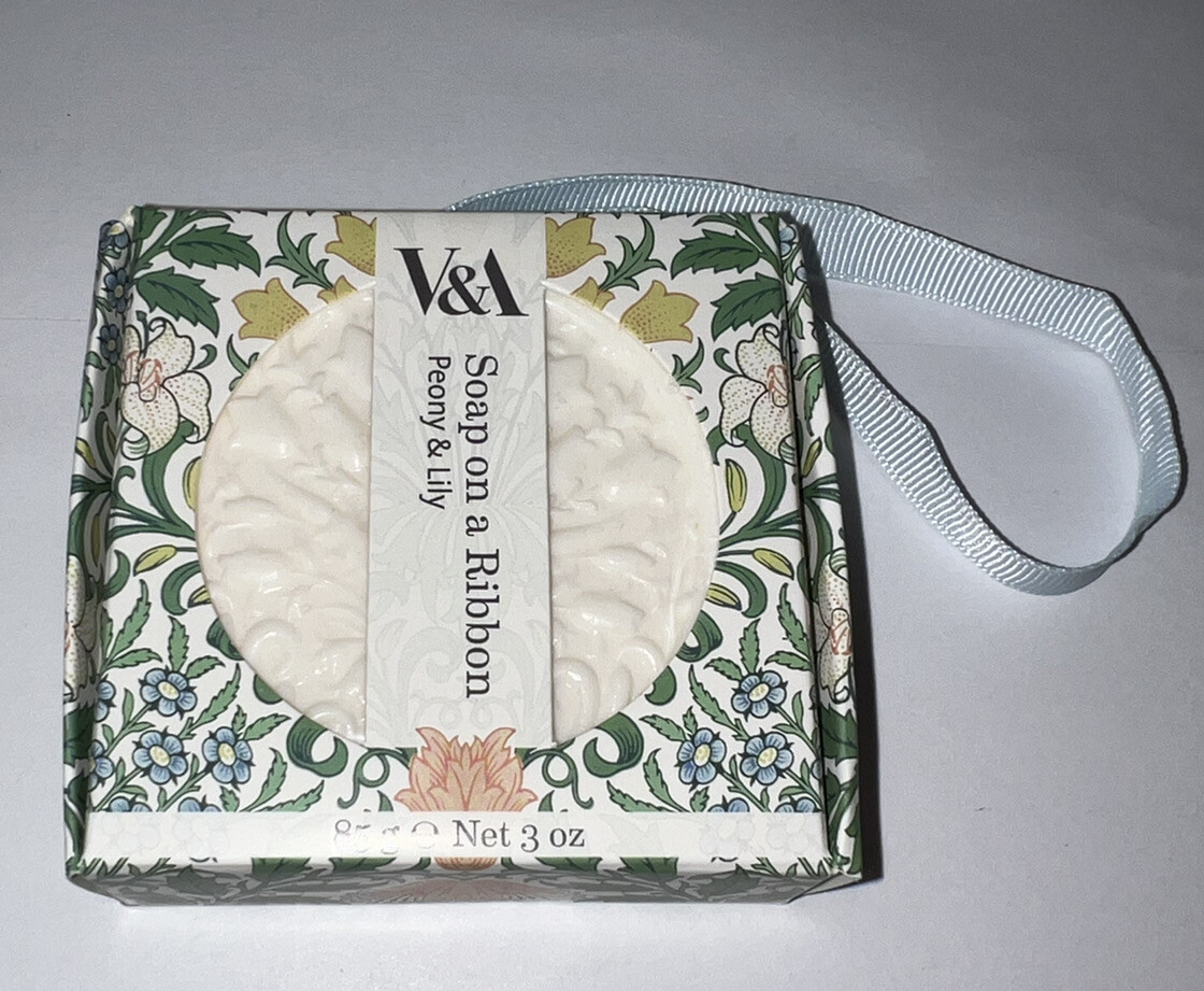 Wild & Wolf  V&A Soap On A Ribbon Peony & Lily Great Gift Ornament Idea