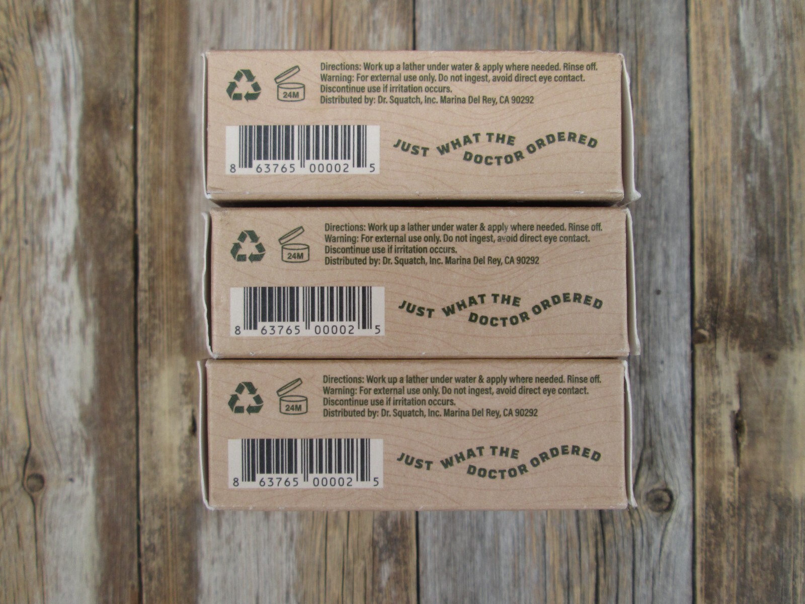 Dr. Squatch Lot 3 All Natural Bay Rum 5 oz. Bar Soap for Men Zero Grit Coconut