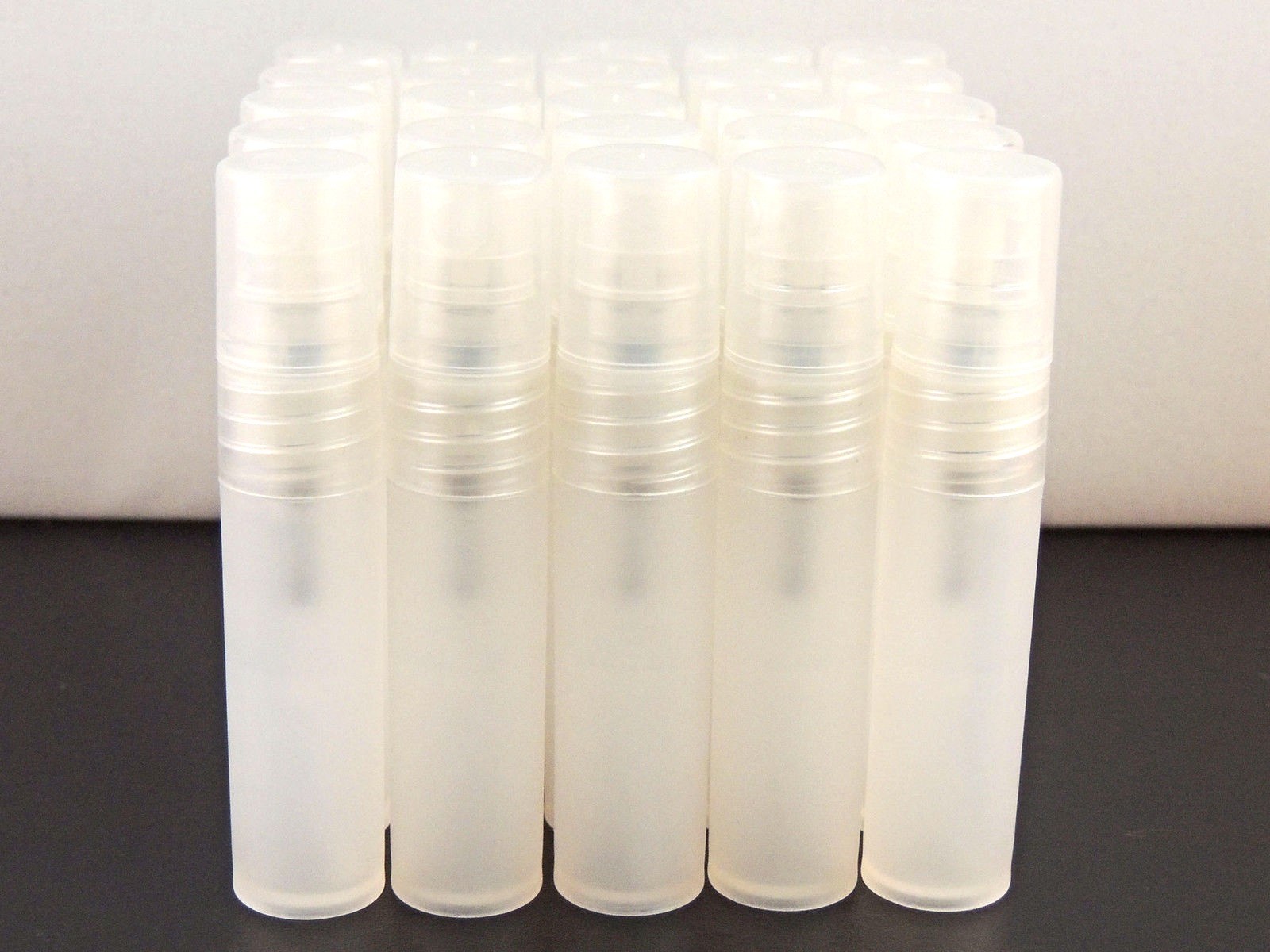 25 CLEAR PLASTIC ATOMIZER SPRAY BOTTLES 5ml .17fl oz REFILLABLE TRAVEL SAMPLES