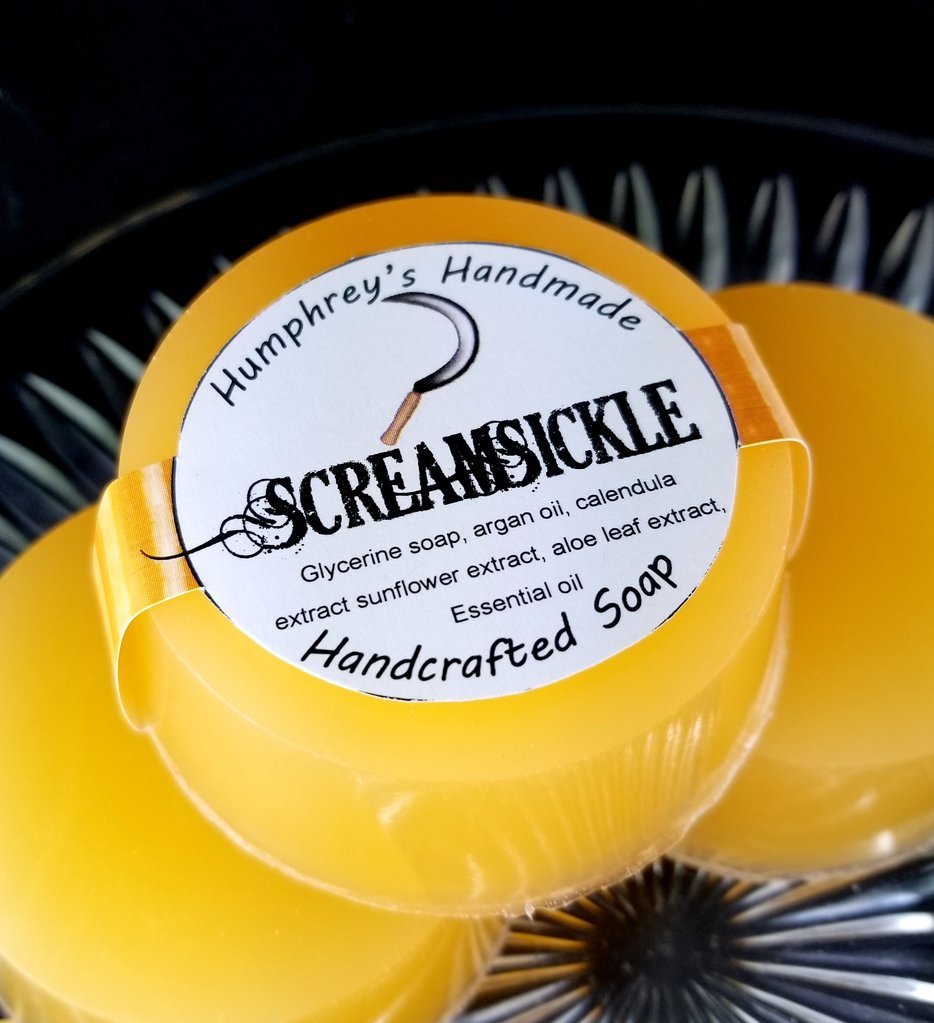 SCREAMSICKLE Orange Cream Unisex Soap Shampoo Bar Dreamsicle Horror Beard Wash