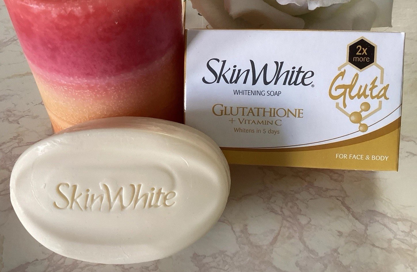 SkinWhite WHITENING Soap Glutathione + Vit C Whitens In 5 Days