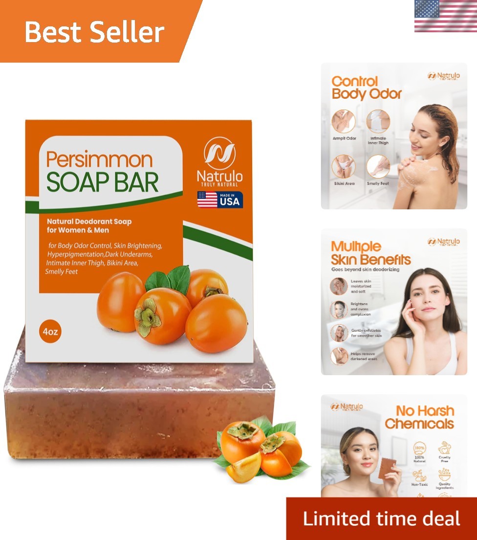 All-Natural Persimmon Soap Bar – Refreshing & Hydrating Body Wash for All Skin