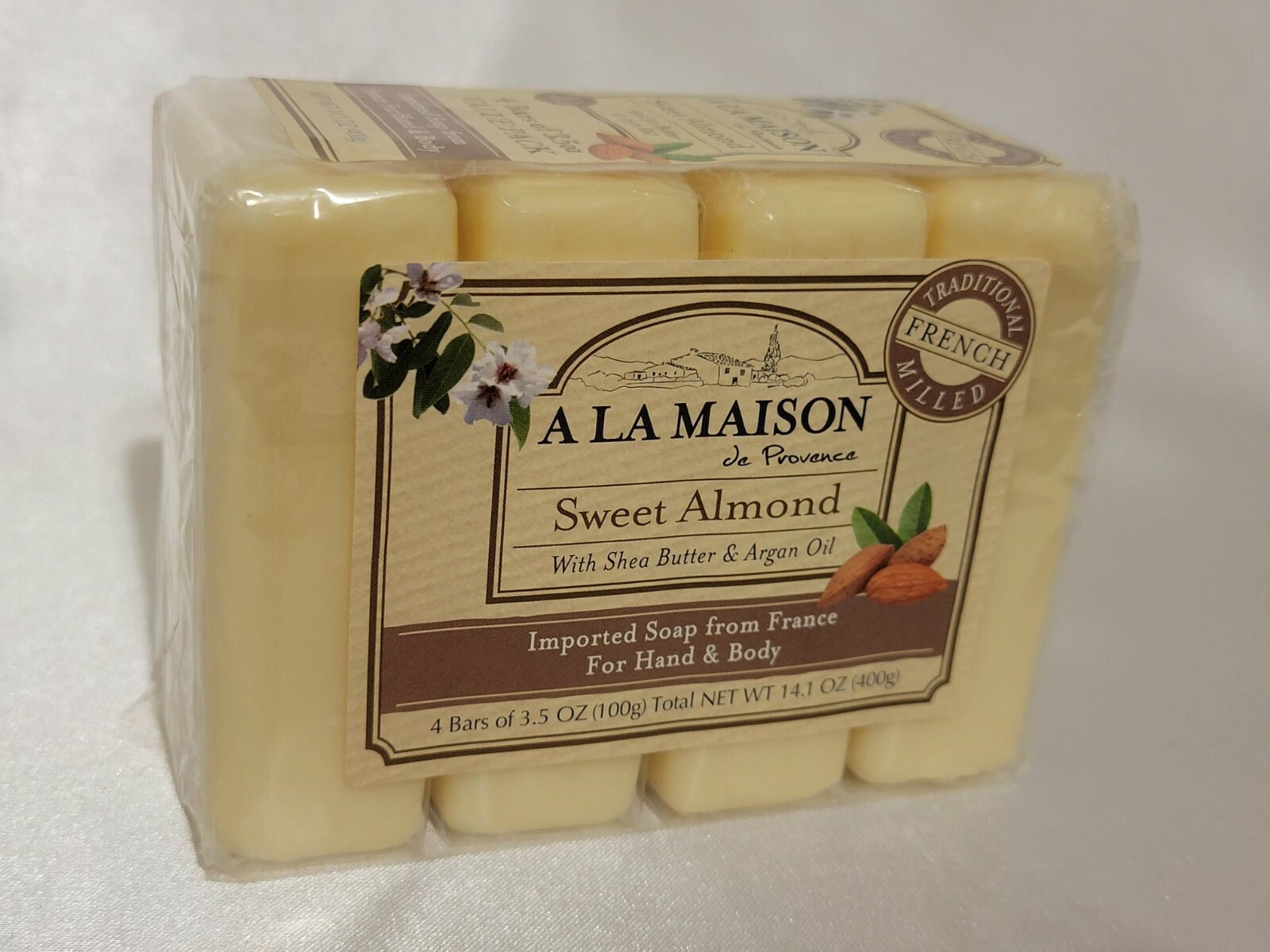 A La Maison De Provence Traditional Milled Bar Soap 4-Pack (Various Scents)