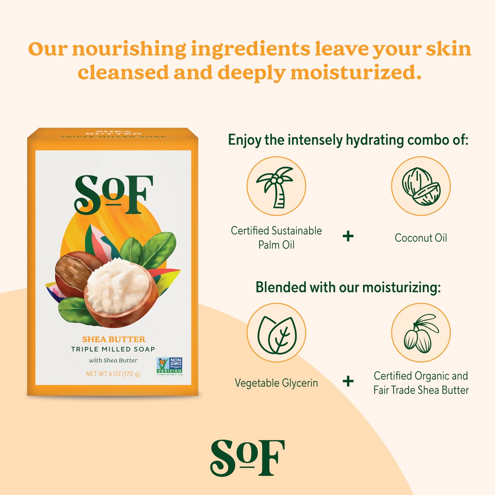 Shea Butter Clean Bar Soap by South of France Clean Body Care | Triple-Milled