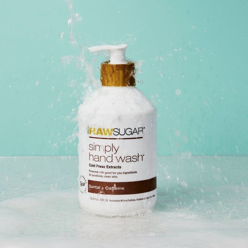 Raw Sugar Simply Hand Soap, Santal + Caffeine, 16.9 fl oz